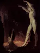 Satanischer Aufruf an den Belzebub im Höllenfeuer