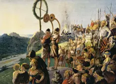 Schulwandbild „Germanische Sonnenwendfeier (Bronzezeit)“ 