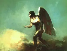 Der geflügelte Mann (der gefallene Engel)