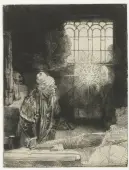 Doktor Fautrieus oder Der Alchemist zu Hause in seinem Arbeitszimmer