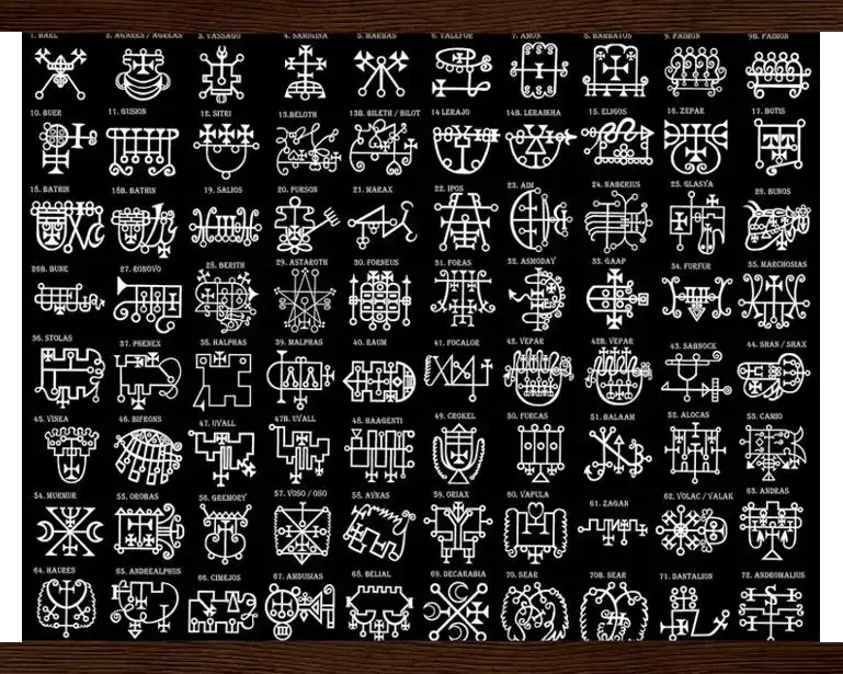 Kommerzialisierte Dämonen-Sigillen nach der *Ars Goetia*
