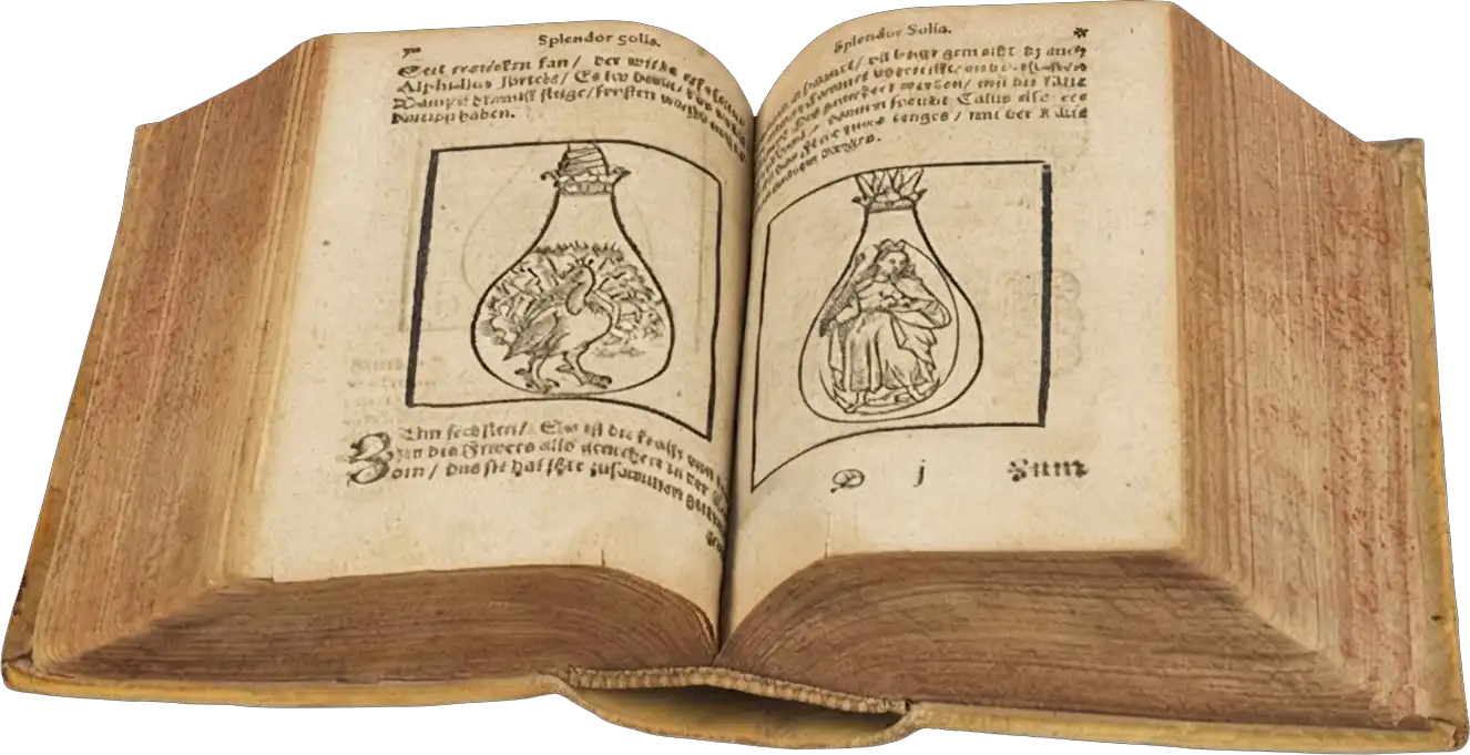 Seltene Oktavausgabe der bedeutenden Sammlung alchemistis...